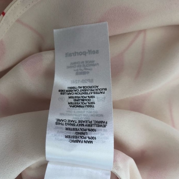 Self-Portrait High Neck Printed Blouse NWOT Size 6 - Picture 14 of 15